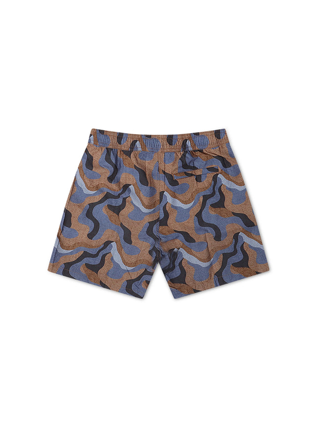Psycho Bunny Dante Swim Trunks - Brown - denim exchange