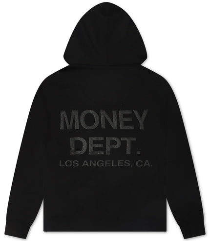 Money Dept. Rhinestone Hoodie - Black