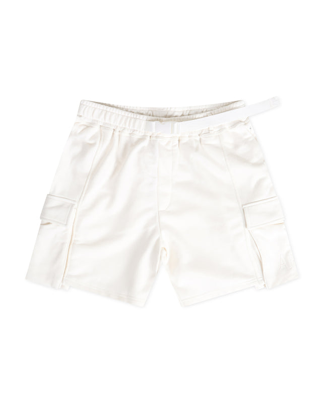 Apastime Vacation in Portugal French Terry Belted Shorts - Cream - Denim Exchange USA