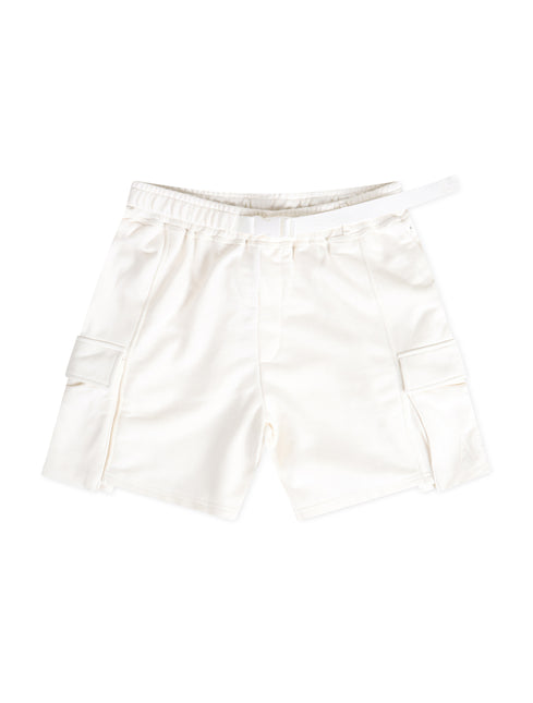 Apastime Vacation in Portugal French Terry Belted Shorts - Cream - Denim Exchange USA