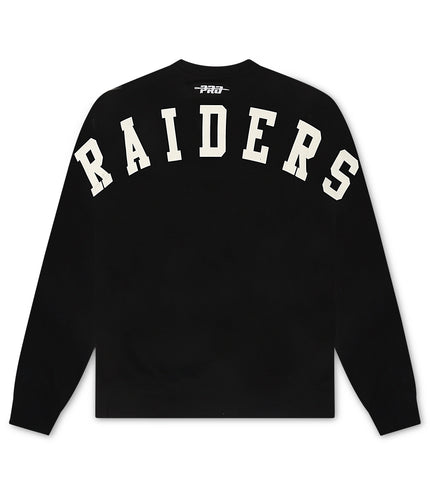 Pro Standard Raiders Wingspan Drop Shoulder Crewneck - Black