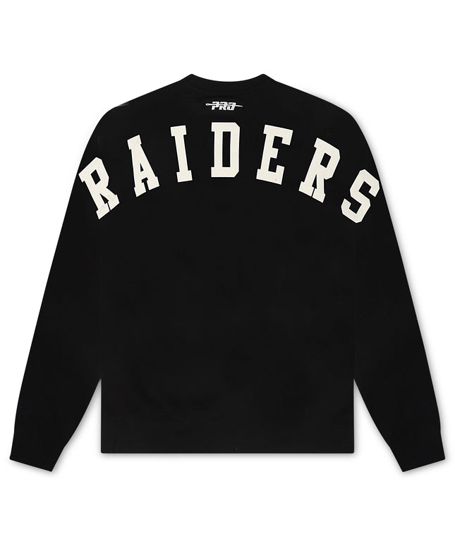 Pro Standard Raiders Wingspan Drop Shoulder Crewneck - Black