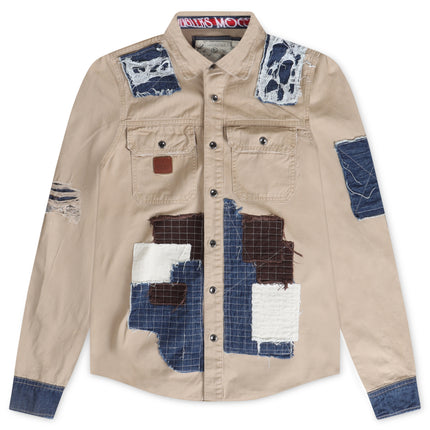 Smugglers Moon Woven Top – Khaki Plaid
