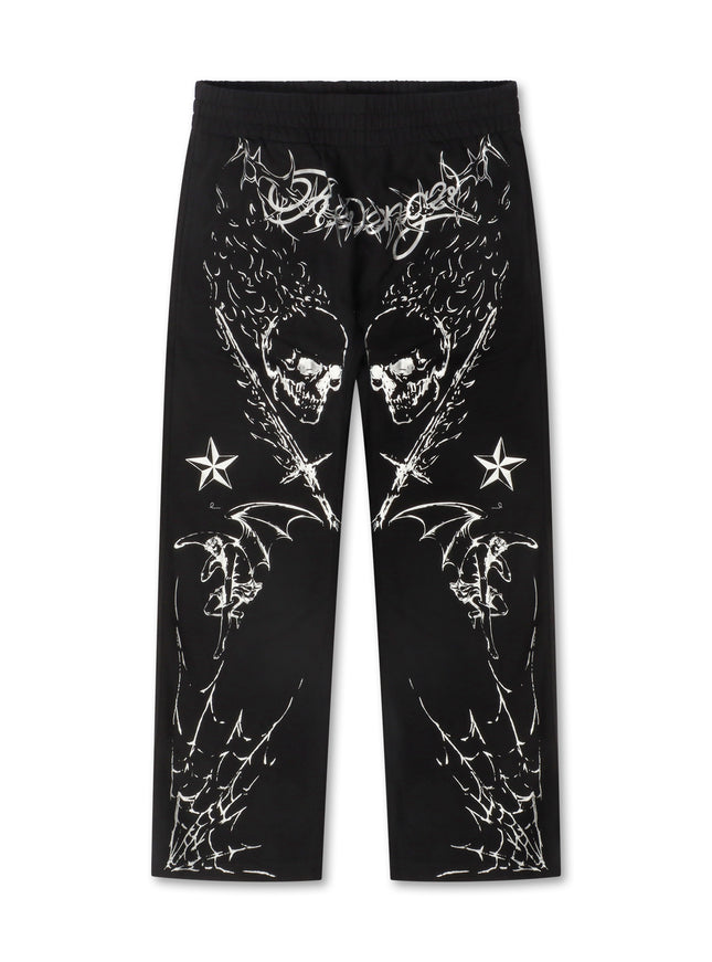 Revenge Tattoo Sweatpants - Black/Silver - denim exchange