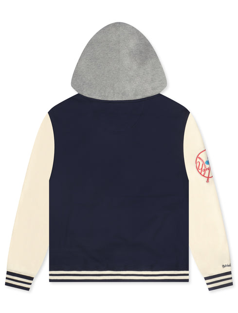Mitchell & Ness Yankees Courtside Fleece Jacket - Navy