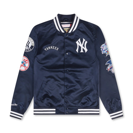 Mitchell & Ness Yankees Courtside Fleece Jacket - Navy