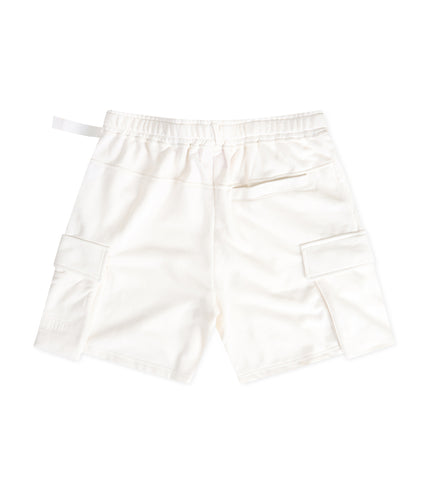 Apastime Vacation in Portugal French Terry Belted Shorts - Cream - Denim Exchange USA