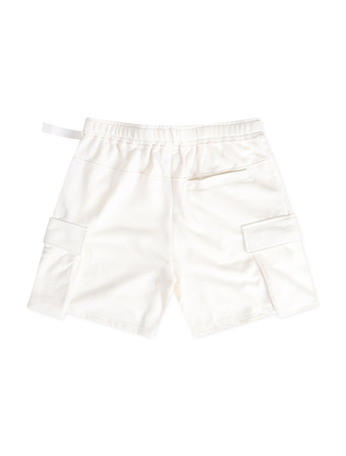 Apastime Vacation in Portugal French Terry Belted Shorts - Cream - Denim Exchange USA