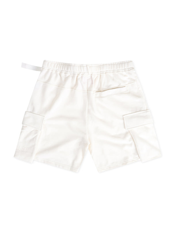 Apastime Vacation in Portugal French Terry Belted Shorts - Cream - Denim Exchange USA