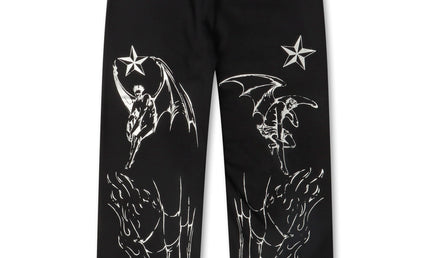 Revenge Tattoo Sweatpants - Black/Silver - denim exchange