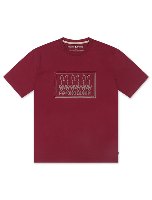 Psycho Bunny Tacoma Graphic Tee - Crimson