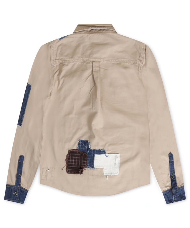 Smugglers Moon Woven Top – Khaki Plaid