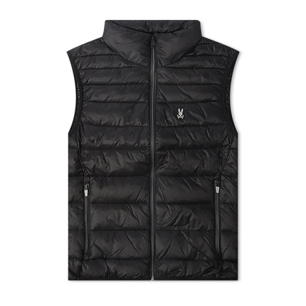 Psycho Bunny Blythe Packable Puffer Vest - Black