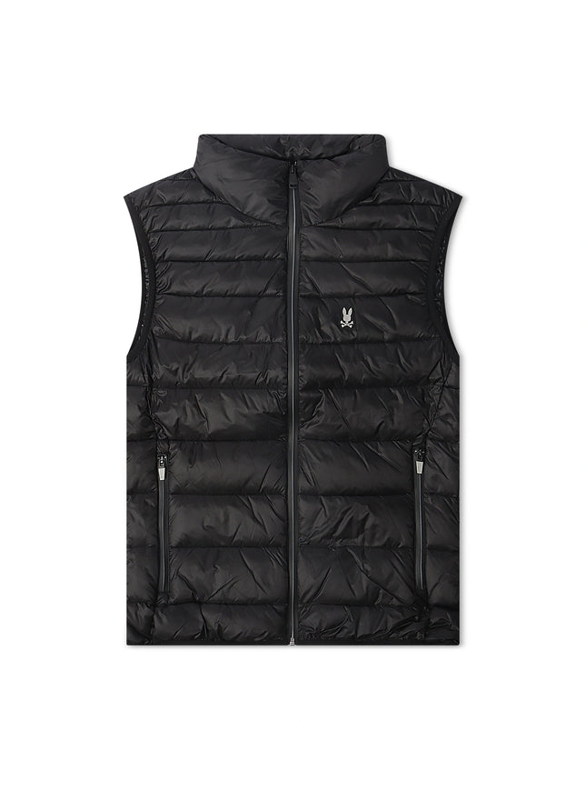 Psycho Bunny Blythe Packable Puffer Vest - Black
