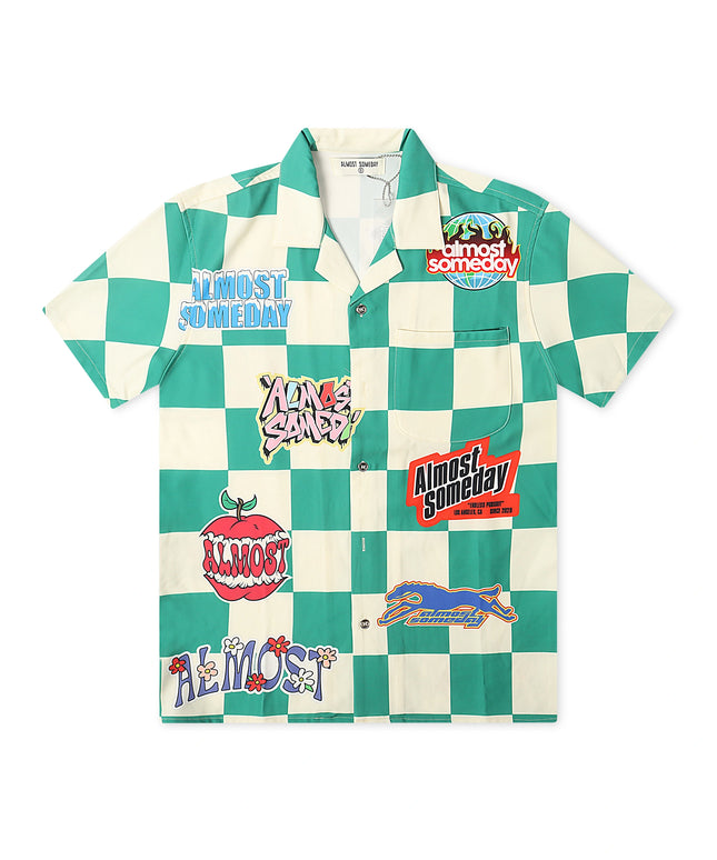Almost Someday Hendrix Button Up - Green