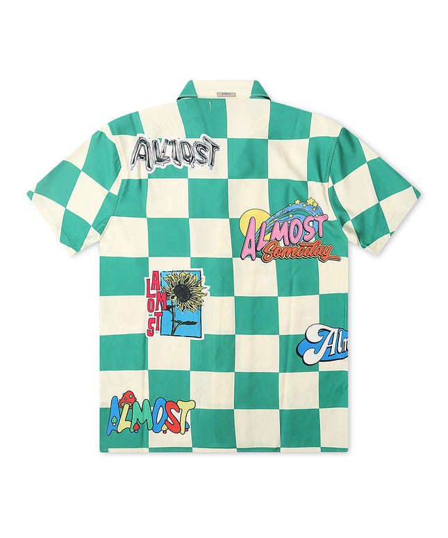 Almost Someday Hendrix Button Up - Green