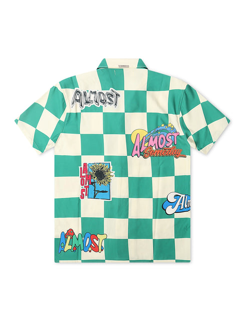 Almost Someday Hendrix Button Up - Green
