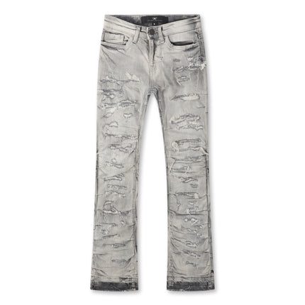 Jordan Craig Kids Pleated Side Seam Shredded Jeans - Arctic Grey