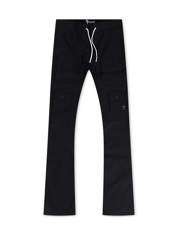 Makobi Colton Nylon Cargo Pants - Black