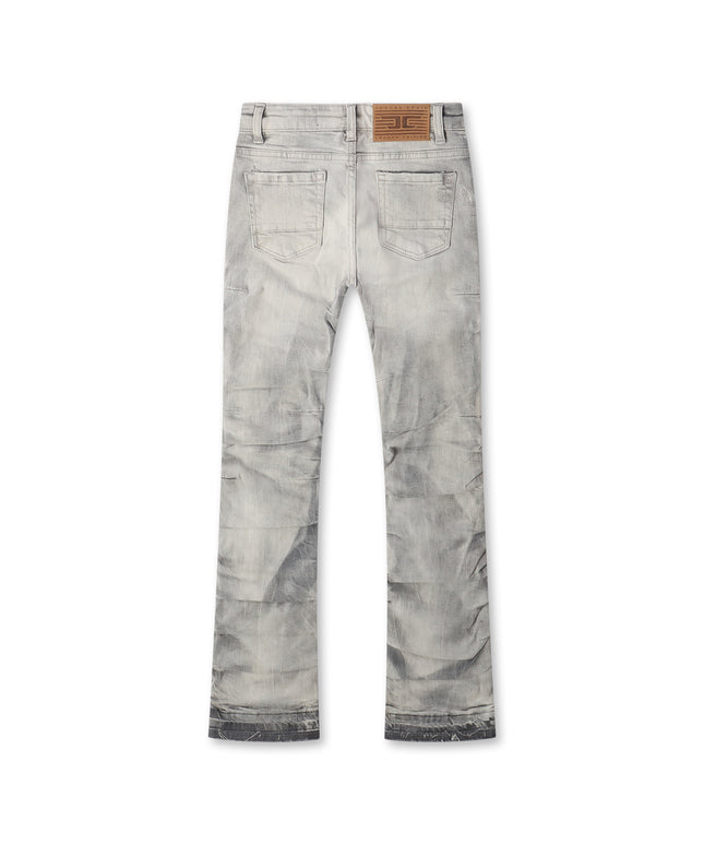 Jordan Craig Kids Pleated Side Seam Shredded Jeans - Arctic Grey