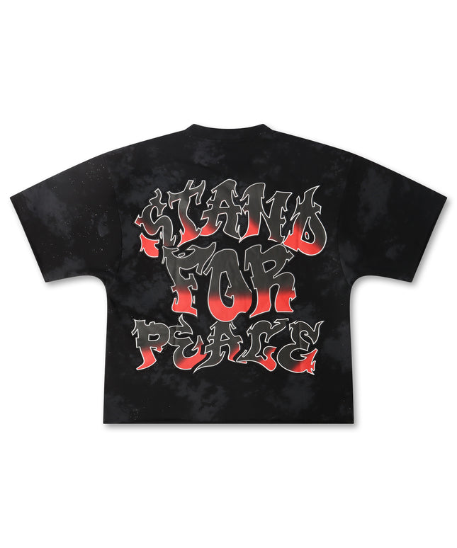 Bkys Stand For Peace Cropped Tee - Black