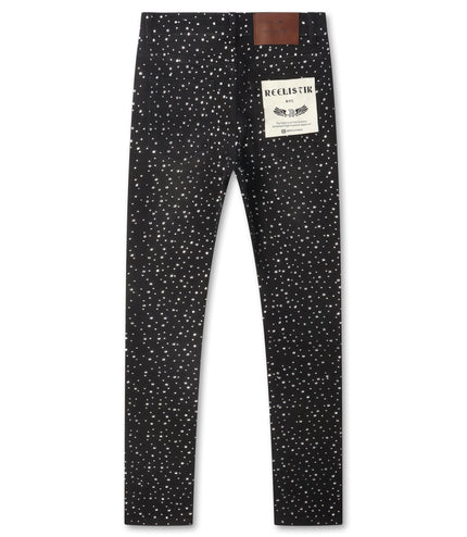 Reelistik Rhinestone Skinny Stacked Jeans - Black