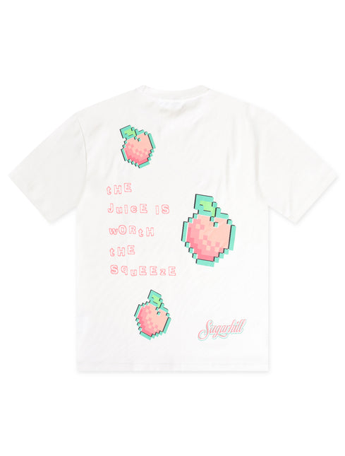 Sugarhill Peaches T-Shirt - White - Denim Exchange USA