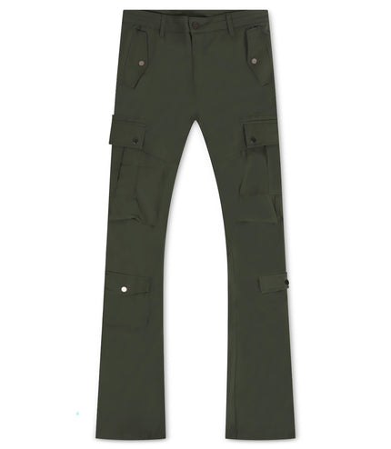 Jordan Craig Stacked Rodeo Polyester Cargo Pants - Olive - Denim Exchange 