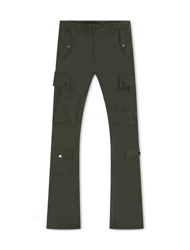 Jordan Craig Stacked Rodeo Polyester Cargo Pants - Olive - Denim Exchange 