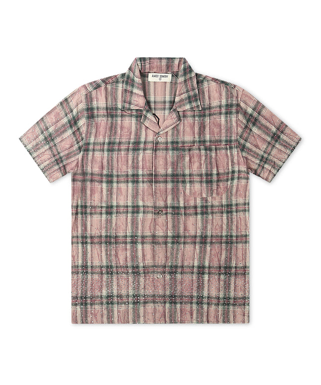 Almost Someday Solomon Rhinestone Flannel - Maroon