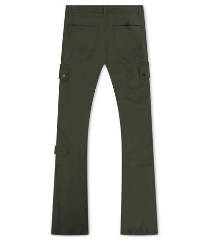 Jordan Craig Stacked Rodeo Polyester Cargo Pants - Olive - Denim Exchange 