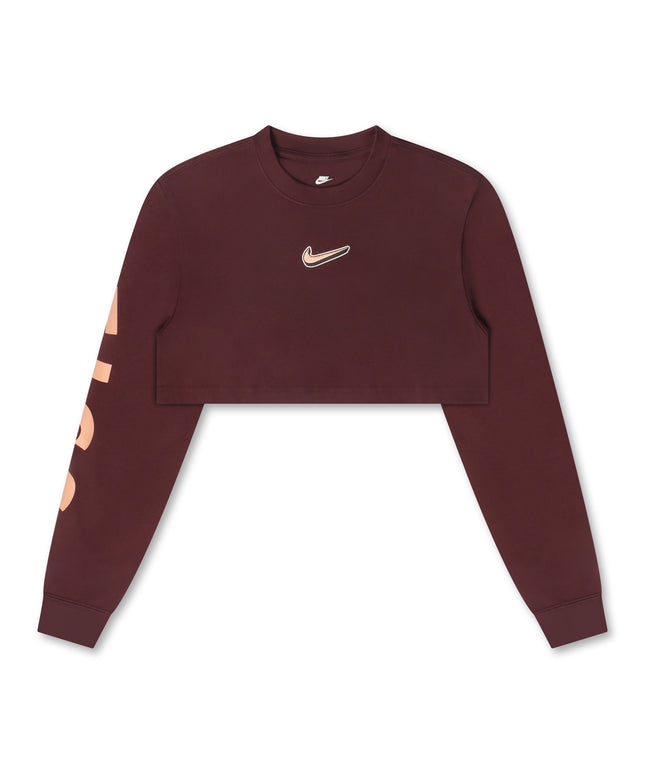 Nike Womens Oversized Long Sleeve - Burgundy Crush