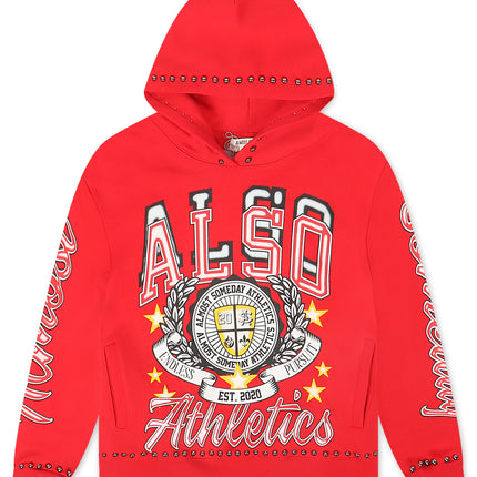Almost Someday Also Athletics Hoodie - Red