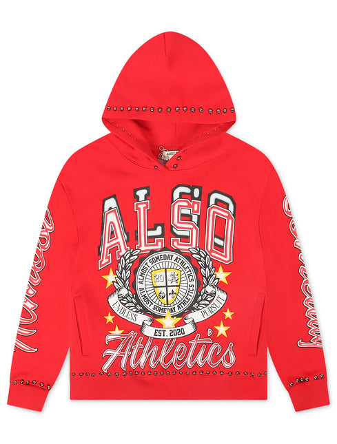 Almost Someday Also Athletics Hoodie - Red