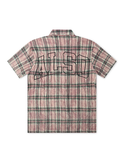 Almost Someday Solomon Rhinestone Flannel - Maroon