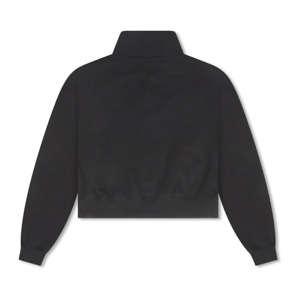 Nike Womens 1/4 Cropped Oversized Cropped Tee - Black