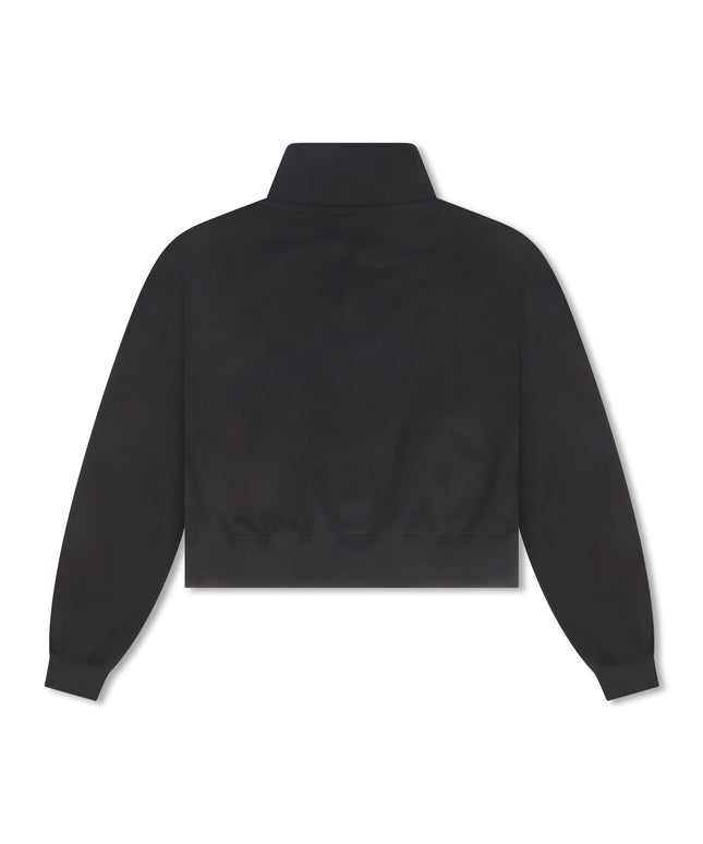 Nike Womens 1/4 Cropped Oversized Cropped Tee - Black