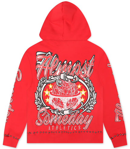 Almost Someday Also Athletics Hoodie - Red