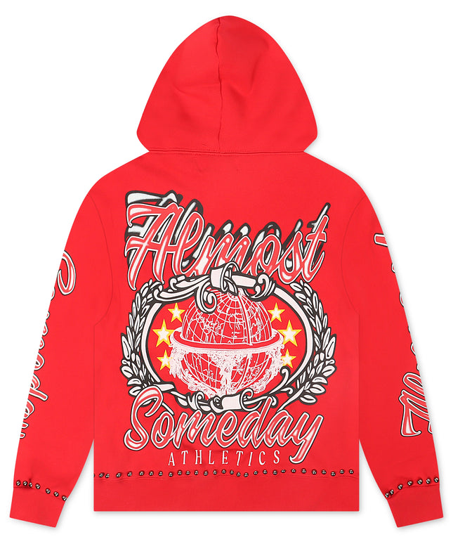 Almost Someday Also Athletics Hoodie - Red