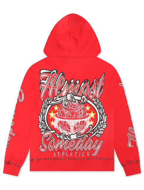 Almost Someday Also Athletics Hoodie - Red
