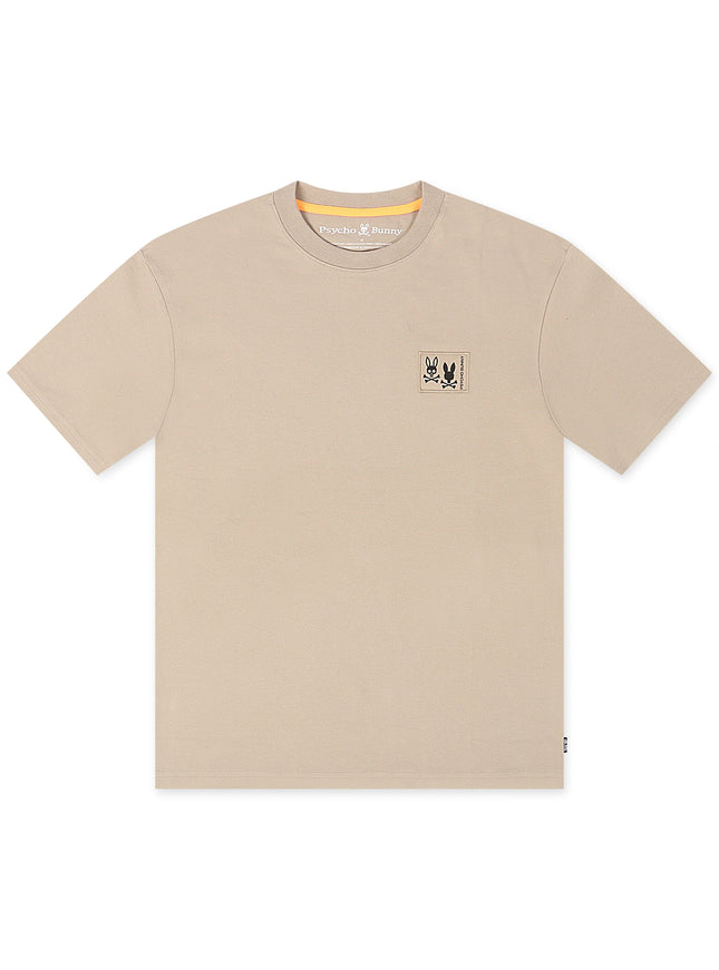 Psycho Bunny Monroe Heavy Weight Relaxed Fit Tee - Stone