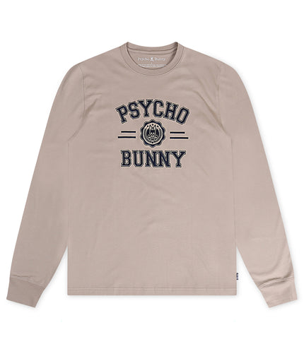 Psycho Bunny Mens London Graphic Long Sleeve - Stone