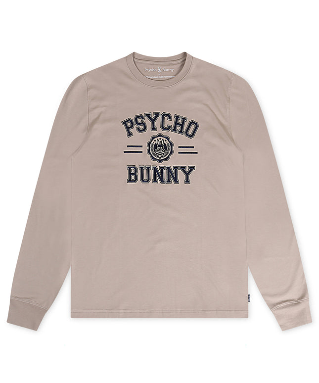 Psycho Bunny Mens London Graphic Long Sleeve - Stone