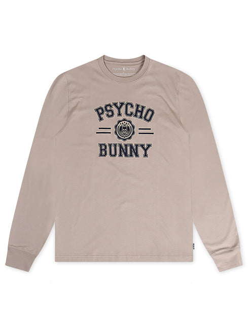 Psycho Bunny Mens London Graphic Long Sleeve - Stone