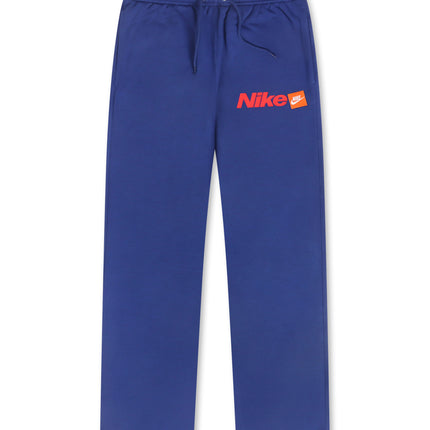 Nike Mens French Terry Open-Hem Pants - Deep Royal Blue
