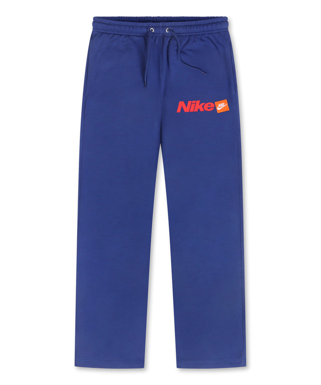 Nike Mens French Terry Open-Hem Pants - Deep Royal Blue