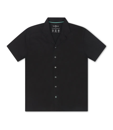 Psycho Bunny Bryan Camp Collar Shirt - Black