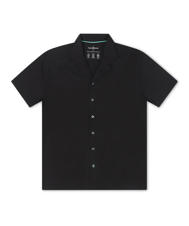 Psycho Bunny Bryan Camp Collar Shirt - Black