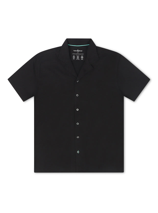 Psycho Bunny Bryan Camp Collar Shirt - Black
