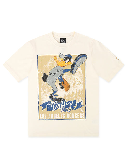 New Era LA Dodgers Looney Daffy Duck Tee - Cream